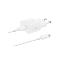 SAMSUNG Kit Caricatore 25W + Cavo USB-C (Bianco)