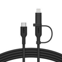 BELKIN BoostCharge Pro Cavo 2-in-1 USB-C e Lightning 1.5m (Nero)