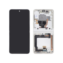 Display completo Crema Galaxy Z Flip3 5G (F711B) (Senza Cam Ant)