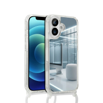 COVERME Custodia Specchio iPhone 14 Pro (Cordino per telefono Bianco)