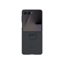 SAMSUNG Custodia in Silicone con Anello Galaxy Z Flip7 (Nero)